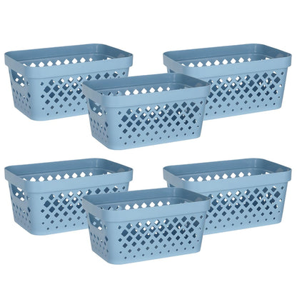 Glad Plastic Baskets for Organizing, Set of 6 | Pantry Storage for Under Counter, Linen Closet, and