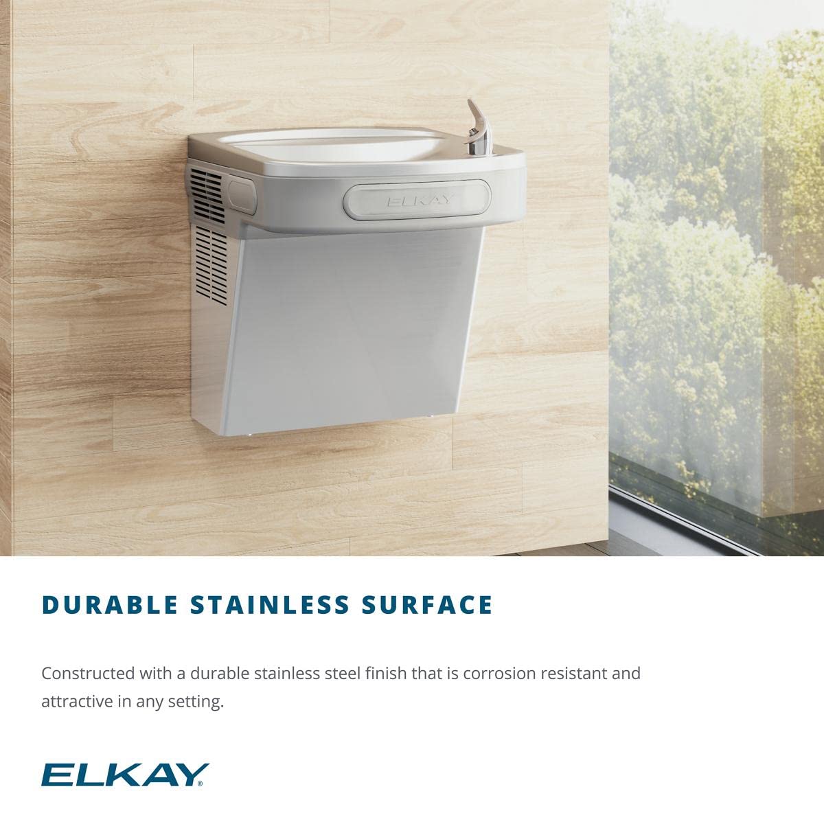 Elkay Wall Mount Hands-Free Activation ADA Cooler Filtered Refrigerated Stainless