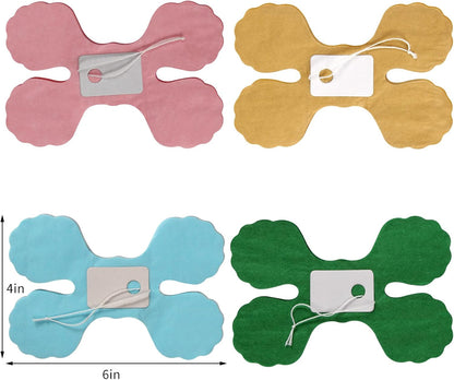 Sage-Green Pink-Gold Party-Decorations Streamers Garland - 12pcs 4-Leaf Clover Paper Streamer Wedding Bridal Shower Bachelorette Engagement Paper Flowers Banners Valentines Mothers Day Decor Ouruola