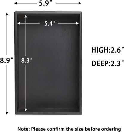 Bamboo Drawer Organizer - Kitchen Utensil Organizer Silverware Tray Cutlery Holder，Office Desk Supplies and Accessories,8.9 * 5.9 * 2.6inch,Black