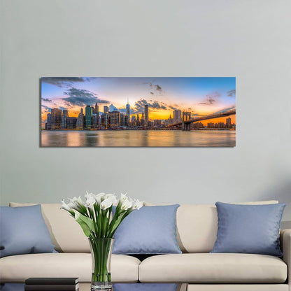 Kalormore New york City Skyline Canvas Wal Art Brooklyn Bridge Picture for Wall