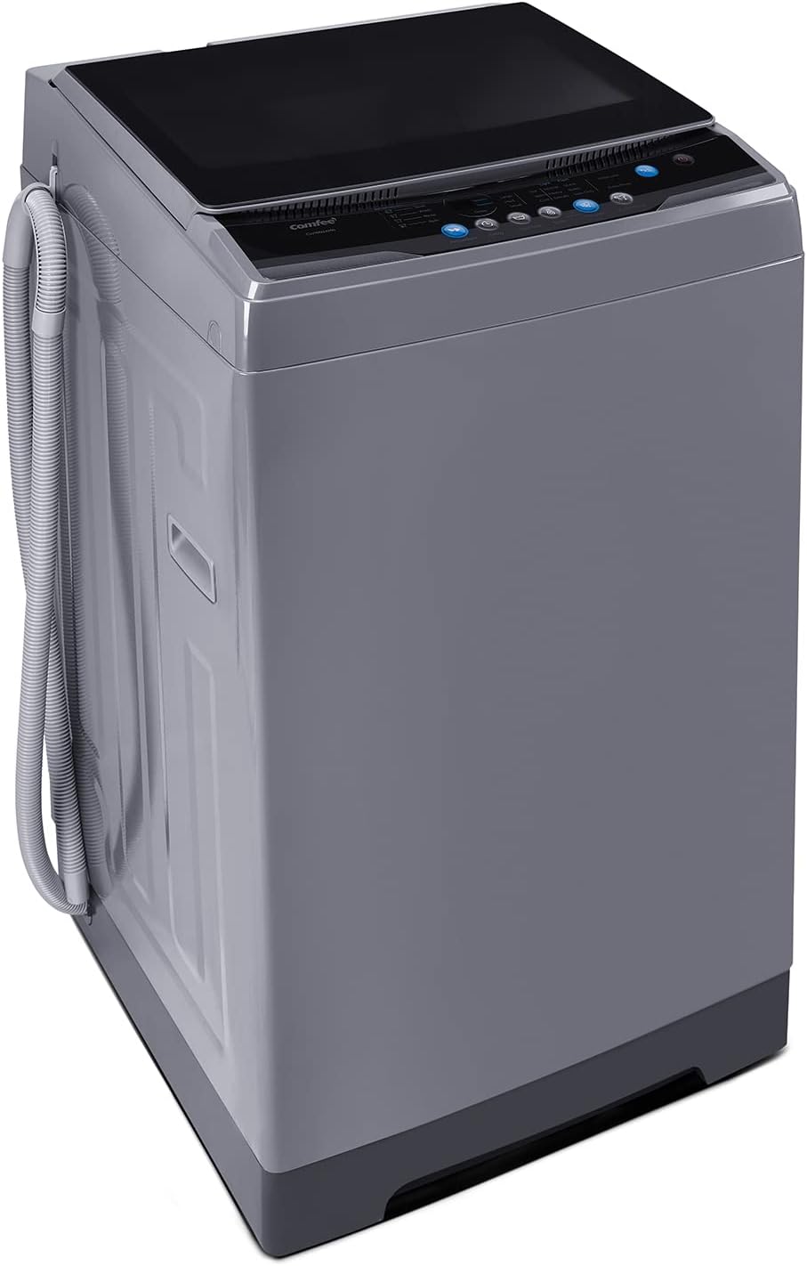 COMFEE??1.6 Cu.ft Portable Washing Machine, 11lbs Capacity Fully Automatic Compact Washer with Wheels, 6 Wash Programs Laundry Drain Pump, Ideal for Apartments, RV, Camping, Magnetic Gray