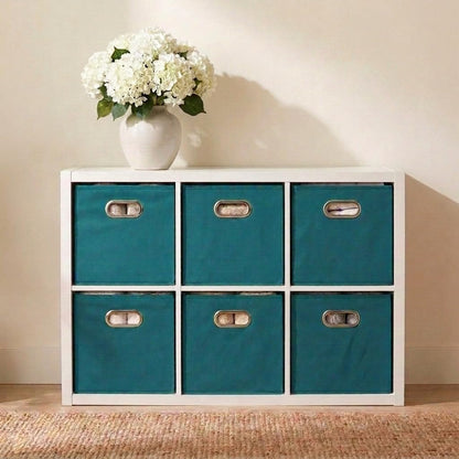 Household Essentials Fabric Storage Bins in Strong Poly‑Woven Fabric, Sturdy Chipboard Sides