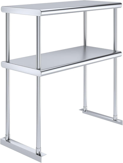 AmGood Double OverShelf Stainless Steel NSF - Many (30" Long x 14" Deep)