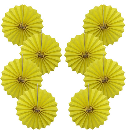 Yellow Party Decorations,Paper Decorations for Party,Lemon Decorations Party Paper Fans Bulk 12in,Anniversary Decorations for Part 30 Color DIY Set （Lemon Yellow）