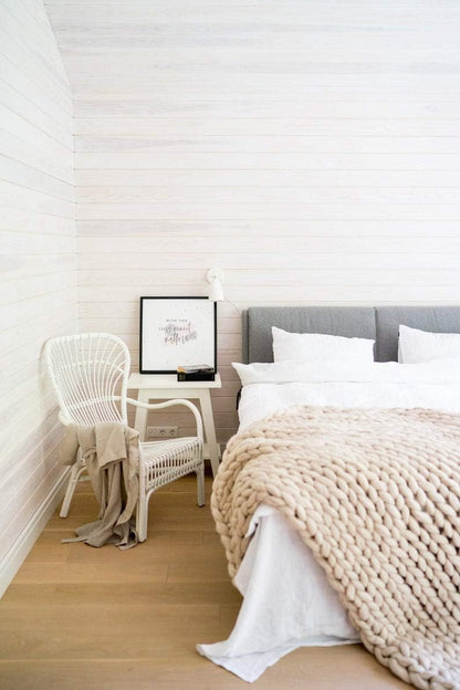 Chunky Knit Blanket Throw - Handmade, Gift Sofa Bed Blanket (Camel 47"x71")