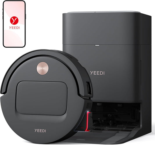 Yeedi M14 Plus Robot Vacuum and Mop, 18,000Pa Suction, OZMO Roller Instant Self-Washing Mopping