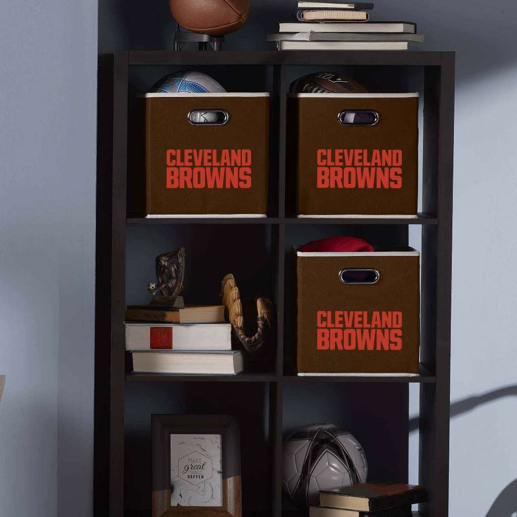 Franklin Sports NFL Cleveland Browns Collapsible Storage Bin