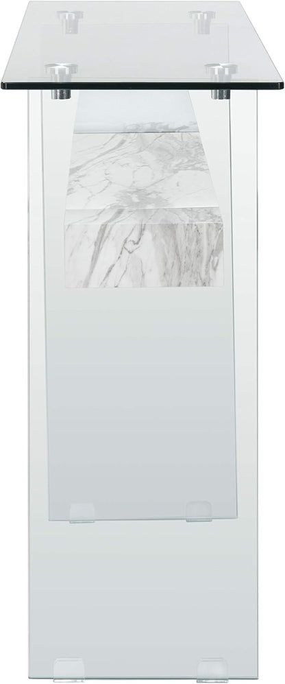 Safavieh Home Kayley Glass and White Marble Console Table (CNS7001E)