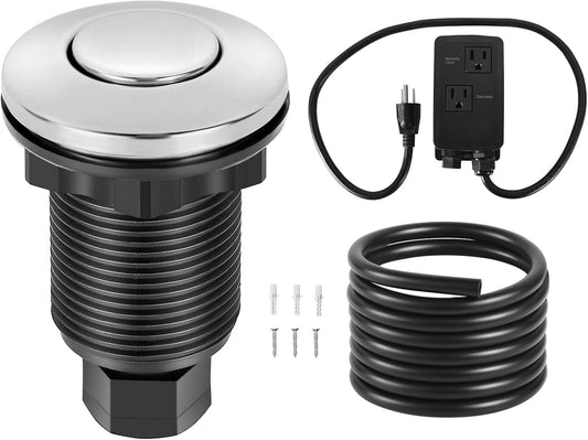 VEVOR Garbage Disposal Air Switch Kit, Dual Outlet Sink Top Air Switch for Food Waste Disposal
