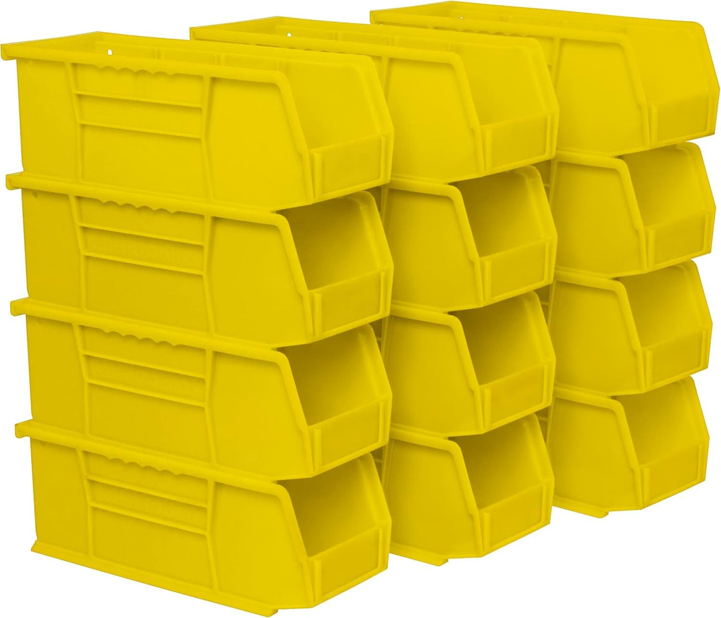 Akro-Mils 30224 AkroBins Plastic Storage Bins, 11"x 4"x 4", Yellow, 12-Pack