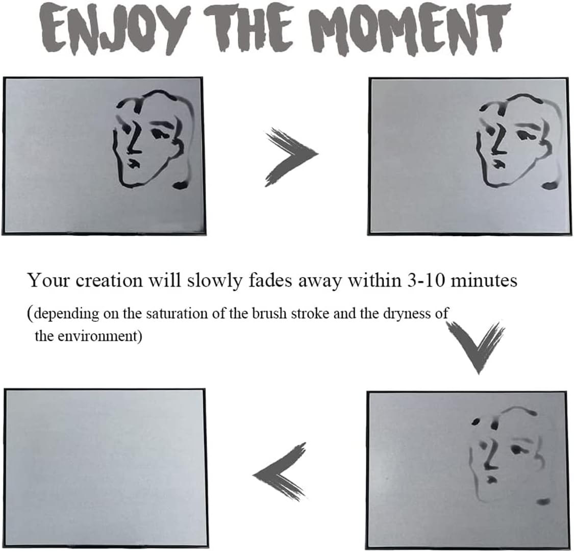 Inkless Water Drawing Board with Zen Garden and Sand Sphere, Buddha Water Drawing Board, Zen Meditation Board, Zen Sand Tray Therapy Kit for Relaxation and Meditation