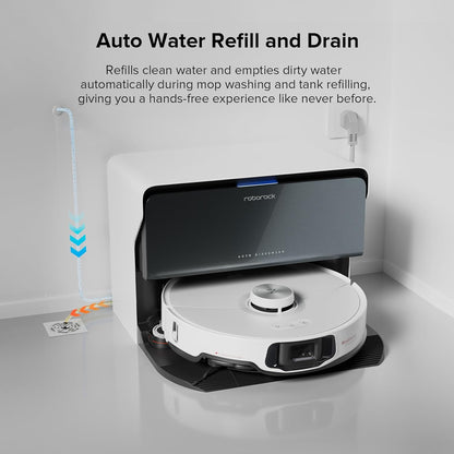 roborock S8 MaxV Ultra with Refill & Drainage System Robot Vacuum and Mop, FlexiArm Design, Auto Mop Washing&Drying, 10000Pa Suction, Obstacle Avoidance, 20mm Auto Mop Lifting, Smart Dirt Detection