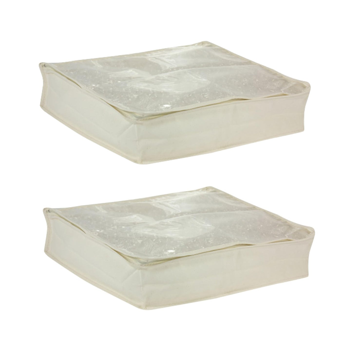 Household Essentials Canvas Sweater Storage Bags 2 Pack, Breathable Under Bed & Closet Organizer