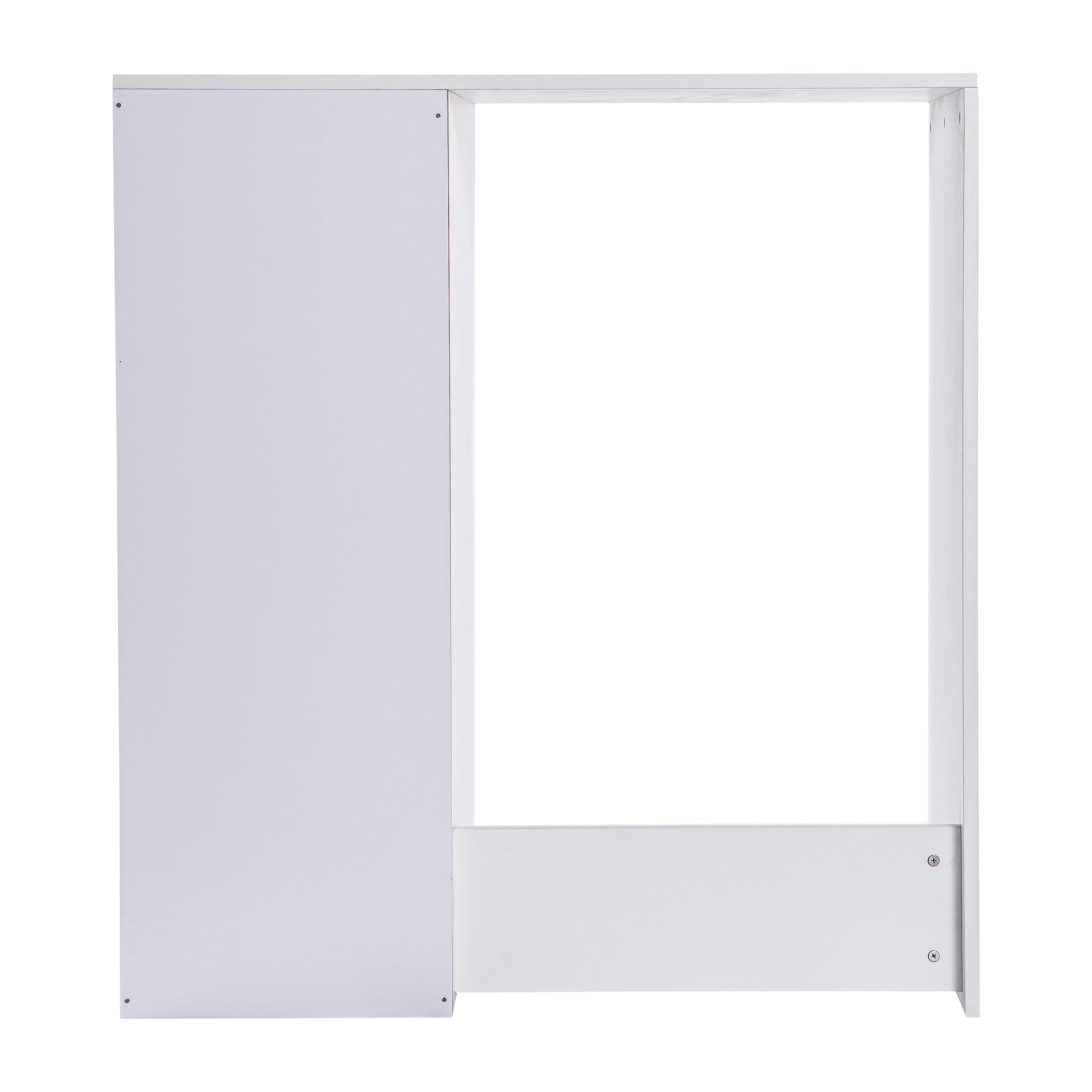 Flash Furniture Mini Fridge Bookshelf with Multiple Cubbies, White
