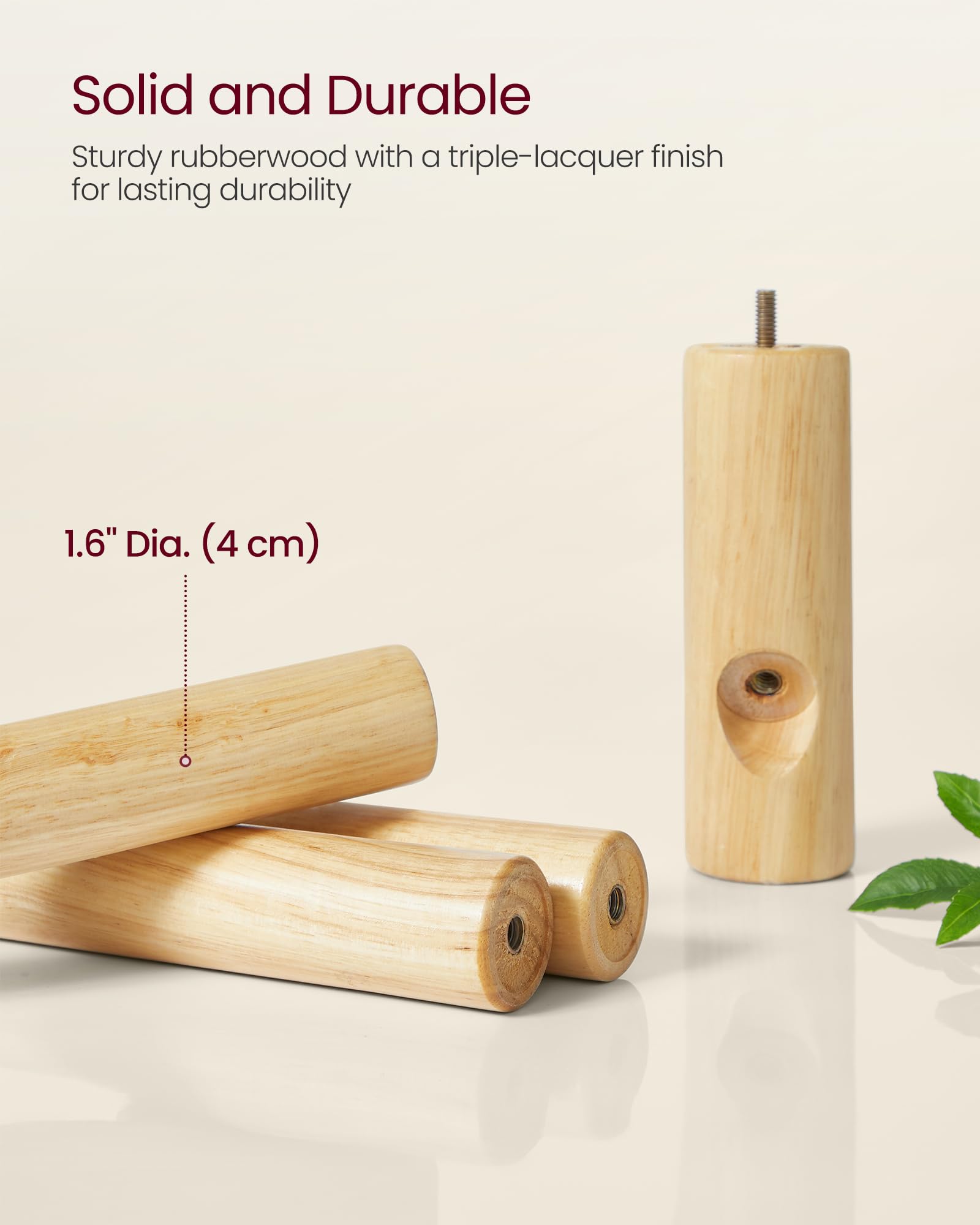 VASAGLE Solid Wood Coat Rack, Free Standing Hall Coat Tree with 8 Hooks, 3 Height Options, for
