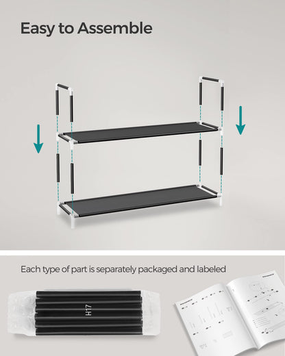 SONGMICS Shoe Rack, 10-Tier Shoe Shelf, Shoe Storage Organizer
