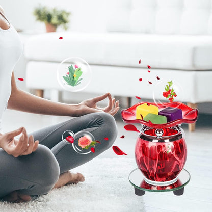 HUNANBANG Electric Oil Melt Warmer Electric Wax Melt Warmer Wax Melter Fragrance Oil Warmer Burner(LW Red 2)