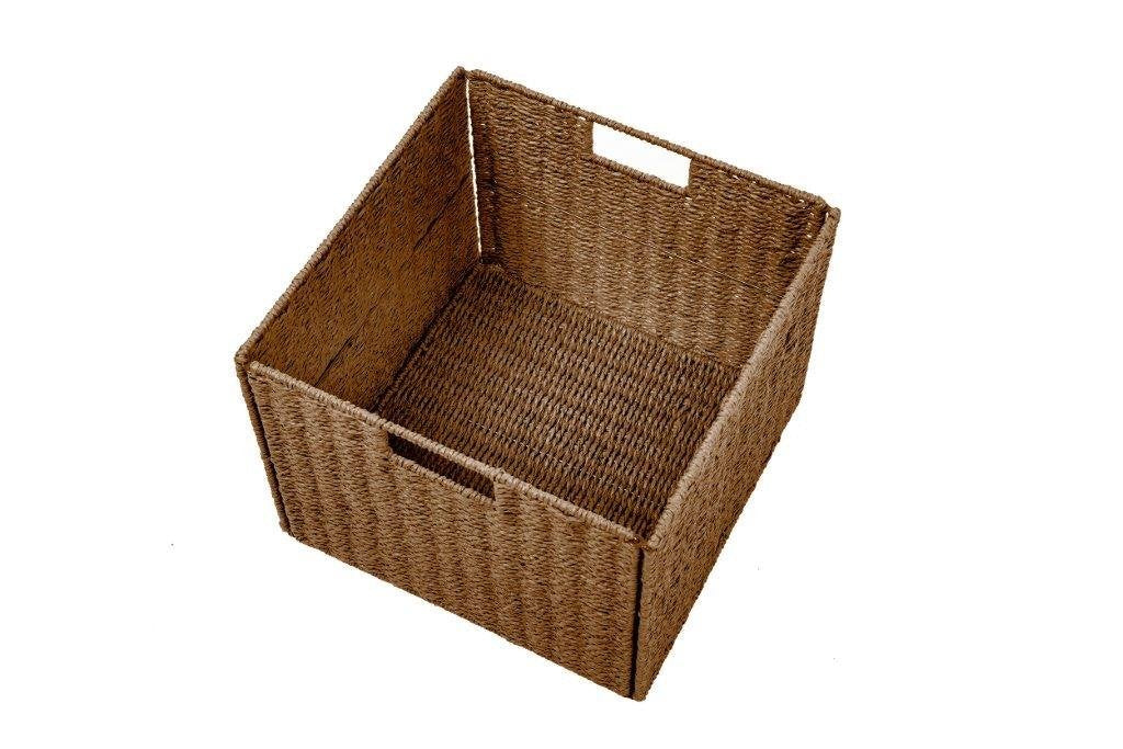 Trademark Innovations Foldable Storage Basket with Iron Wire Frame (Set of 2)