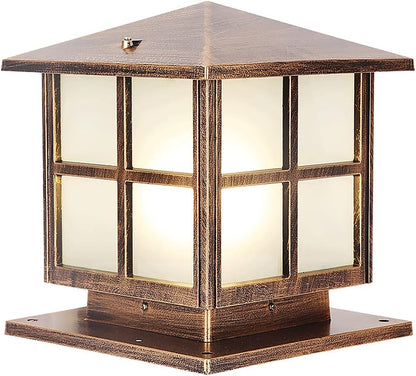 SLAWA Outdoor Post Lights Fixture, Modern Yard Entry Outdoor Column Lights with Aluminum Housing, Patio Pillar Lights Outdoor with Tempered Glass, IP65 Waterproof