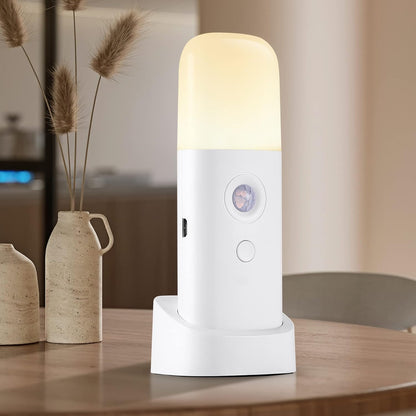 Rechargeable Motion Sensor Night Light, Battery Operated nightlights, Dimmable Motion Sensor Light Indoor, Cordless Motion Activated Night Lights for Adults, Bathroom, Bedroom, Hallway(2Pack)