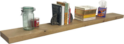 joelsantiques - 72 Inch Wooden Floating Shelves for Wall - 72x8x2 in - Made of Natural Wood - Long FWall Shelves for Bedroom - Perfect for Living Room, Kitchen - Made in USA - Beige