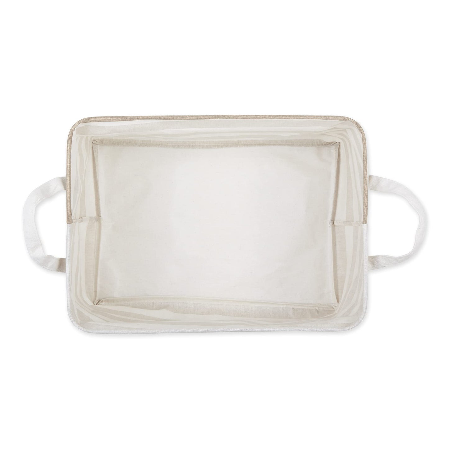 DII Laundry Storage Collection, PE Coated Collapsible Bin with Handles, Stone Stripe, Extra-Large
