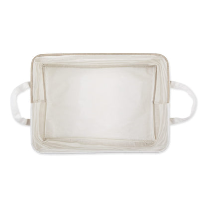 DII Laundry Storage Collection, PE Coated Collapsible Bin with Handles, Stone Stripe, Extra-Large