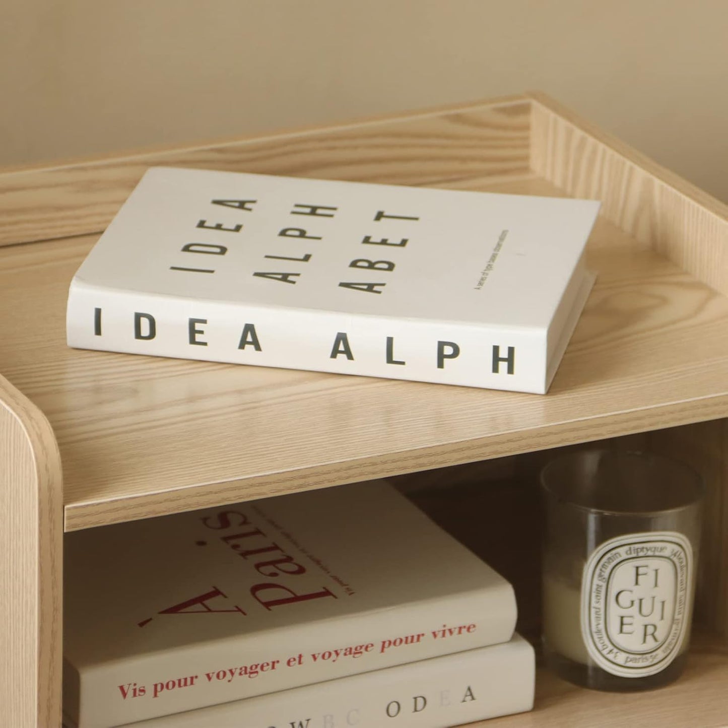 MaxSmeo Nightstand, Mid Century Modern Side Table Bedroom with Storage, Small End Bedside Table with Solid Wood Legs for Living Room, Office Small Spaces (Natural)