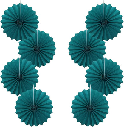 Green Birthday Decorations,DIY Green Paper Fans Hanging Decoration ,Party Supplies Party Fans 12in, Cactus Party Decorations,Wedding Graduation Events Accessories 30 Color DIY Set (Blackish Green)