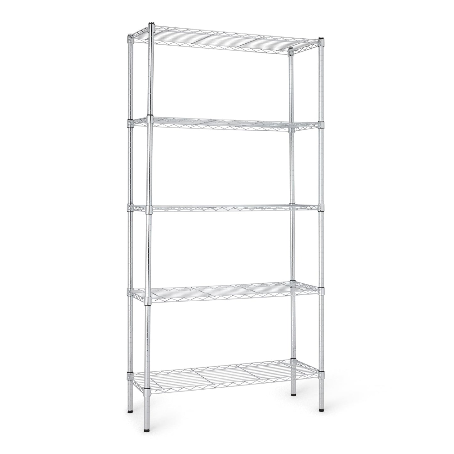 Amazon Basics 5-Shelf Adjustable Heavy Duty Steel Wire Rack, Space Saving Storage Shelving