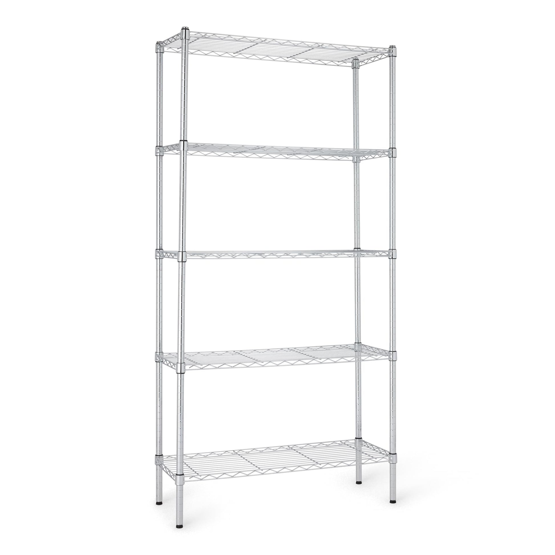 Amazon Basics 5-Shelf Adjustable Heavy Duty Steel Wire Rack, Space Saving Storage Shelving