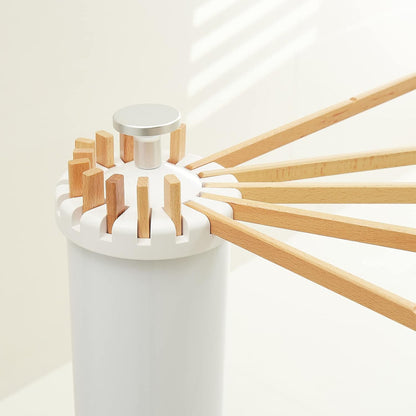 JOOM Tripod Clothes Drying Rack, Garment Rack Portable and Foldable Space Saving Laundry Drying Rack - Drying Rack Clothing Floor Folding Balcony Bedroom Household Wooden