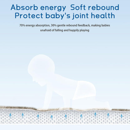 Baby Play Mat for Floor Tummy Time Mat Nursery Rug Muscle Mat Area Rug Playroom Rug Tatami Mat 6'7"x6'7" Memory Foam 1.3" Thick Crawling Mat for Babies,Toddlers, Infants, Kids,Floor Mat(Brown)