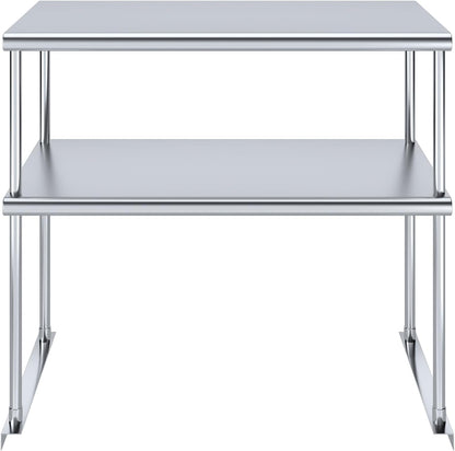 AmGood Double OverShelf Stainless Steel NSF - Many (36" Long x 18" Deep)