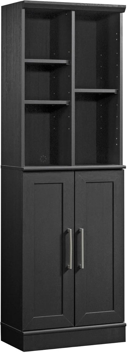 Sauder HomePlus Multi-Room Storage Cabinet with Adjustable Shelves and Door Positioning, Kitchen Laundry Bathroom Pantry Storage Cabinet, in Raven Oak Finish