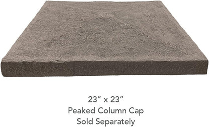 GenStone Faux Stacked Stone 90 Degree Outside Corner Panel 22.5" x 12" in Desert Sunrise Color for Do It Yourself Friendly Home Improvement Projects