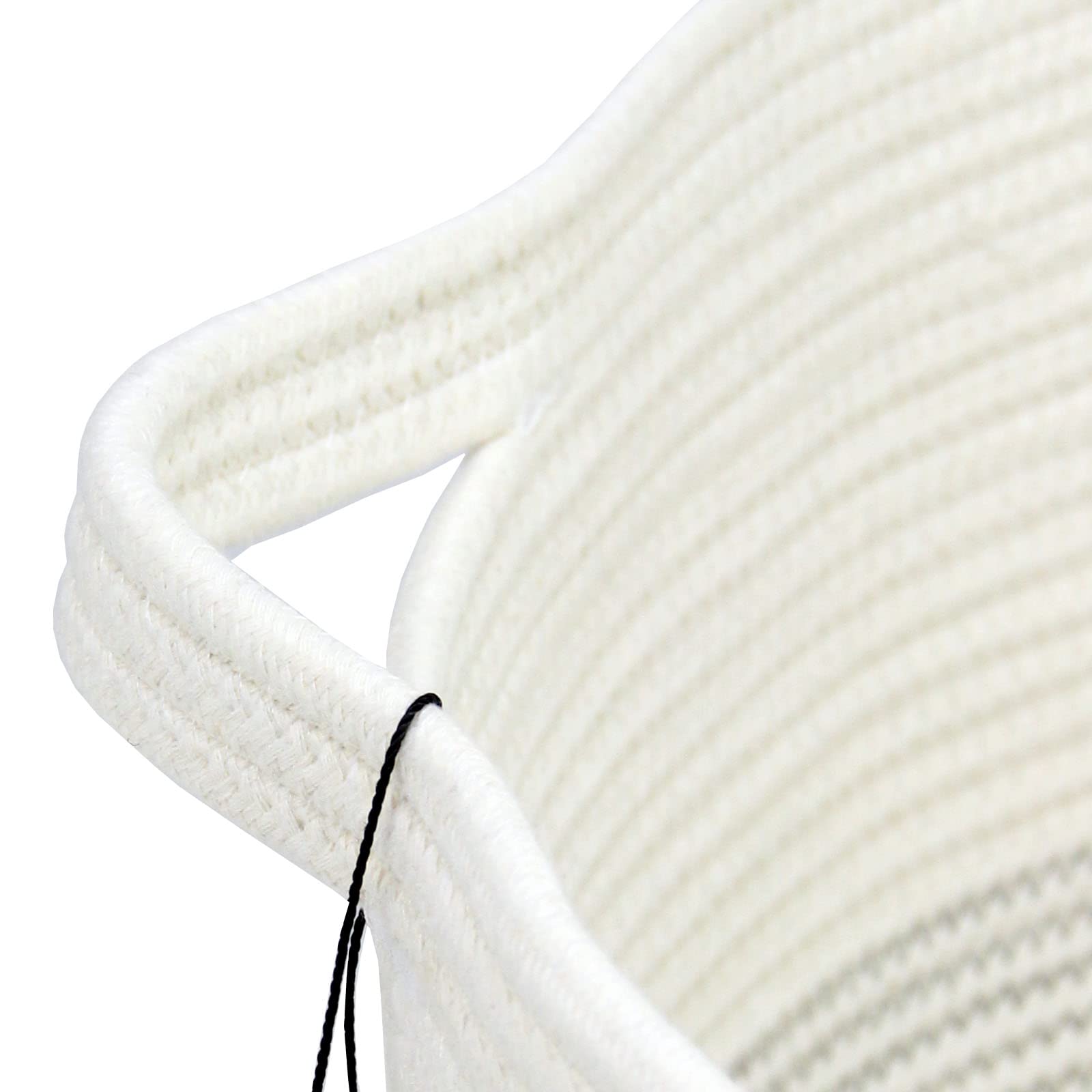 Casaphoria XXXLarge Cotton Rope Basket 21.7" x 21.7" x 13.8" Woven Laundry Basket for Blankets