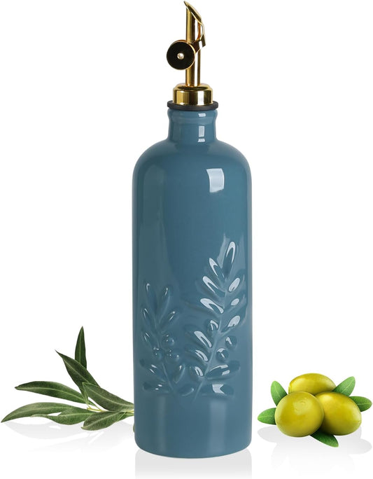 Sweejar 18 Oz Oil Dispenser for Kitchen with Gravity Spout, Ceramic Olive Oil Dispenser Bottle
