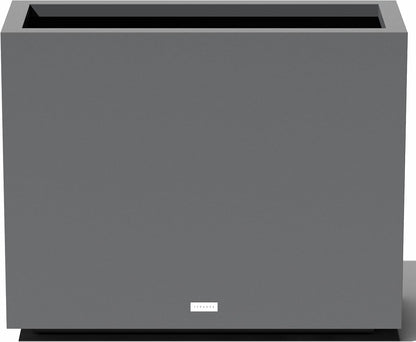 Veradek Block Series Span Plastic Planter - Tall Rectangular Planter for Indoor or Outdoor Patio/Porch, Gray, 24.25 in Height, 12 in Width, 30 in Length