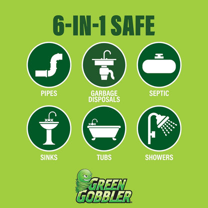 Green Gobbler Fruit Fly Goodbye Gel Drain Treatment | Killer Flies & Eliminator (1 Gallon)