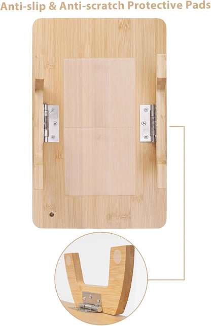 Sofa Arm Tray, Bamboo Large Couch Cup Holder, Portable Anti-Spill Sofa Armrest Tray for Beverage, Snacks, Phone, Remotes