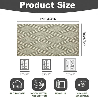 Door Mat Indoor Entrance, Large Welcome Mat Outdoor, Non Slip Front Door Mat Entryway(32X48)