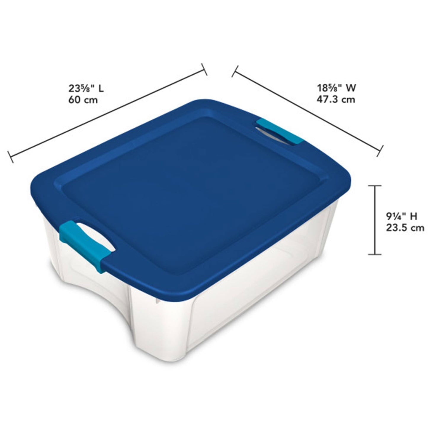 Sterilite 12 Gal Latch and Carry, Stackable Storage Bin with Latching Lid, Plastic Container to