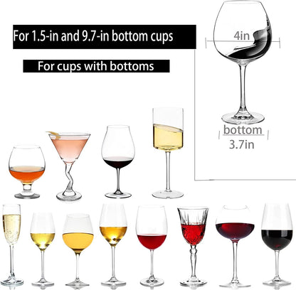 Wine Glass Holder - Hangers Under Shelf Cabinet Stemware Wine Glass Rack Glasses Storage Hanger Metal Hanging Organizer for Bar Kitchen 3 Rows 2 Packs Black