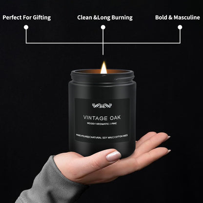 JXDLSQ 6 Pack Candles for Home Scented Aromatherapy Candles Gifts Set for Men, Men Candle Set, 42 oz 300 Hour Long Lasting Candles, Gifts for Mens, Birthday, Anniversary Present