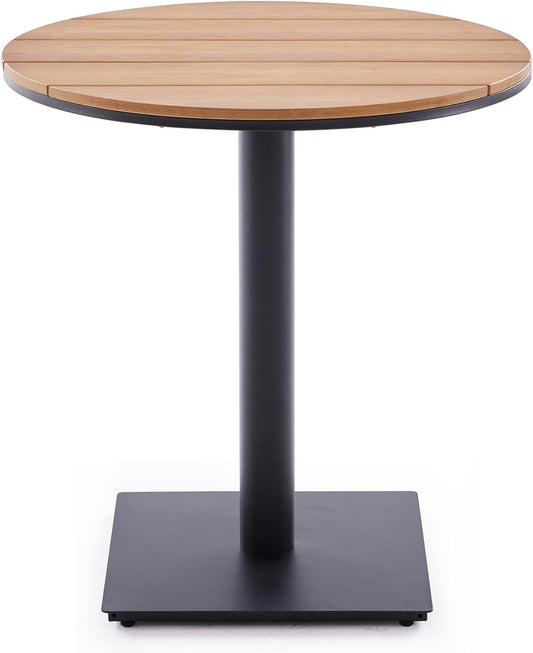 Soohow Patio Furniture Table, Outdoor Dining Set of Patio Table, Plastic Wooden Top Outdoor Furniture Table for Lawn, Deck, Backyard, Poolside