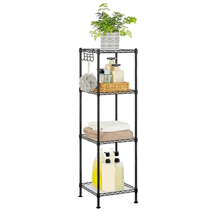SONGMICS Storage Shelf, Bathroom Shelf for Small Space, 4 Tier