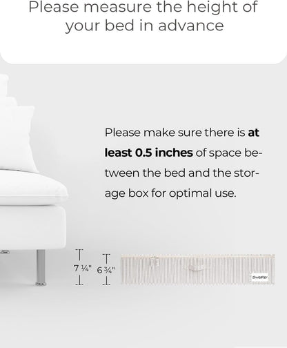 StorageWorks Extra Large Under Bed Storage Containers with Handles and Label Holder, 2 Pack Ultra-thick Fabric Underbed Bins, Closet Organizer for Clothes, Blankets, Sweater