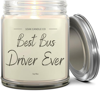 1OAK Vanilla Candle - Thank You Bus Driver Gifts for Women, Men - Bus Driver Appreciation & Retirement Gifts